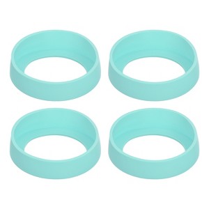 Unique Bargains Silicone Protective Water Bottle Bottom Boot for 70mm 4 Pcs - 1 of 4