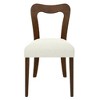 Lyngins Set of 2 Contemporary Upholstered Dining Chairs – Rubberwood Frame (300lb Capacity), Open-Back Design, Modern Minimalist Living Room Chair - 2 of 4