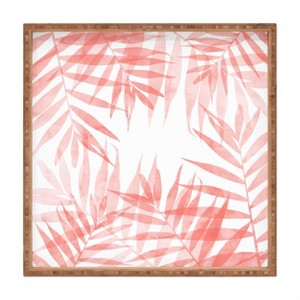 Emanuela Carratoni Living Coral Tropicana Palms Square Bamboo Tray - Deny Designs - 1 of 2