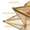Claxy Brass Moravian Star Ceiling Light Seeded Glass 15-Inch - 2 of 4