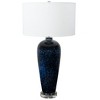 Uttermost Stargazer Table Lamp – Cobalt Navy Art Glass Base, Crystal Foot, 31” Tall, White Drum Shade - 3 of 4