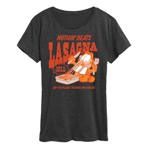 Women's - Garfield - Nothing Beats Lasagna Hot & Fresh Short Sleeve Graphic T-Shirt - 1 of 4