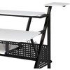 CAVINAS Home Office Desk Morden Music Desk with Shelves, Keyboard Tray and Hooks for Work - 2 of 4