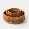 Mela Artisans Handcrafted Wooden Bowl Set of 3 - 4 of 4