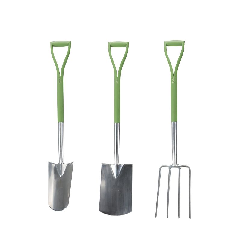 Martha Stewart MTS-DGT3 Stainless Steel Garden Digging Tool Set with Shovel, Garden Fork and Transplanting Spade | 40-Inch., 1 of 7