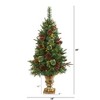 Nearly Natural 4-ft Pine, Pinecone and Berries Artificial Christmas Tree in Decorative Urn - 2 of 4