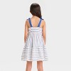 Girls' Sleeveless '4th of July' Tired Tie-Dye Dress - Cat & Jack™ White/Red/Blue - 2 of 3