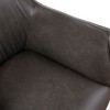 Luxury Furniture 1pc Accent Chair Brown Premium Faux Leather Upholstery Black Finish Metal Legs Elegant Look - 4 of 4