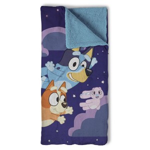 Bluey Slumber Pups Silk Touch Throw Blanket Slumber Bag 27x56 Inches - 1 of 4