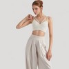 Anna-Kaci Active Women's V-Neck Double Strap Sports Bra Top with Lightweight Stretch Fabric and Soft Support - 2 of 4