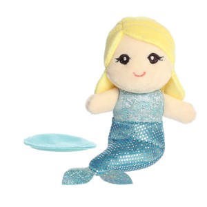 Aurora Mini Aquamarine Mermaid Shoulderkins Adorable Stuffed Animal 4" - 1 of 4