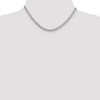 Black Bow Jewelry Men's 5mm, Sterling Silver Solid Rolo Chain Necklace - 2 of 4