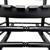 Outdoor Rocking Camping Chair With Slatted Backrest, Solid Wood Frame, Armrest, Up To 280LBS Load-bearing Capacity Rocking Chair For Garden, Black - 3 of 4