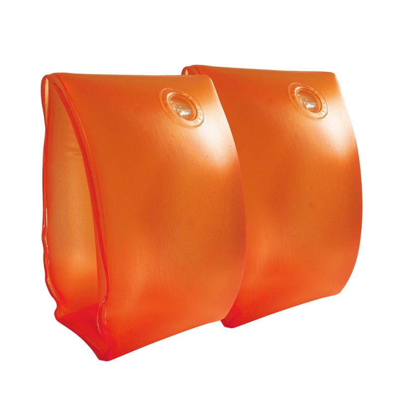 Northlight Set of 2 Inflatable Orange Children's Arm Floats - 3 Years and Up, 1 of 2