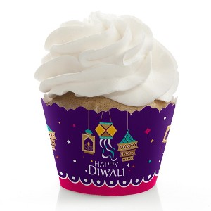 Big Dot of Happiness Happy Diwali - Festival of Lights Party Decorations - Party Cupcake Wrappers - Set of 12 - 1 of 4
