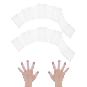 Unique Bargains Silicone Swimming Gloves Webbed Gloves Half-Finger Frog Type for Diving 2 Pairs - 1 of 4