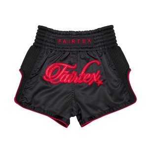 Fairtex Kids Muay Thai Boxing Shorts - BSK2104 "Midnight Red" - 1 of 4