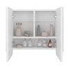 ChicFurnit Bathroom Storage Cabinet Medicine Cabinet with Two Mirrors and Three Shelves for Bathroom Use, White, 22.44"*21.65"*4.72" - 2 of 4