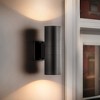 Rennnsan Runelith 10"H Hardwired Linear Aluminum Modern LED Dimmable Outdoor Wall Sconce in Black - 2 of 4