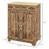 Kitchen Storage Cabinet, Sideboard Floor Cupboard with Solid Wood Top, Adjustable Shelf, and 2 Drawers - 3 of 4
