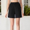 Anna-Kaci Women's Mid-Length Elastic Waist Shorts with Side Pockets Lightweight for Everyday Wear - image 2 of 4