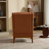 GDFStudio Dominic Upholstered Fabric Wingback Accent Chair with Wood Legs - 4 of 4