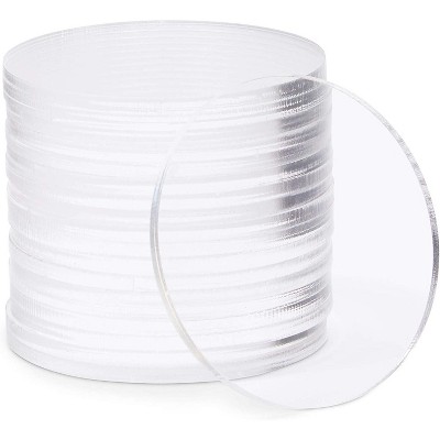 Bright Creations 20-Pack Clear Acrylic Disks, Round Circles for DIY Arts and Craft Supplies (2.25 Inches)