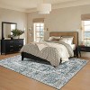 Area Rug Vintage Medallion Carpet Washable Rug Stain Resistant Throw Carpet Non Shedding Low Pile Folding Floor Cover with Non-Slip Backing - 3 of 4
