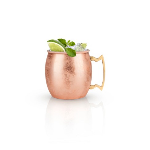 Staglife 16 Oz Black Matte Moscow Mule Copper Cups and Barrel Mugs, Moscow  Mule Mug with Rose Gold Copper Rims, Set of 2