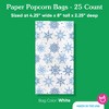 Big Dot of Happiness Blue Snowflakes Popcorn Bags, Winter Holiday Party Favor Snack Treats, Free-Standing Individual White Paper Bags - 25 Count - 4 of 4