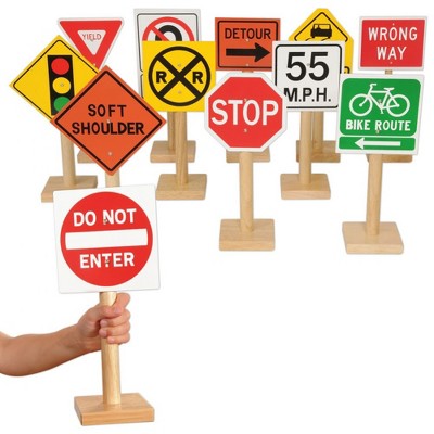 Creative Minds Deluxe International Traffic Signs With Wooden Bases ...