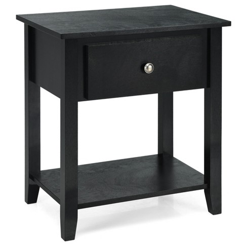 Costway Nightstand Beside Table Chest Sofa Table End Table Accent Table White - image 1 of 4