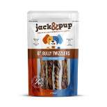 Jack&Pup Bully Twizzlers Beef Flavor Dog Treats - 6" - 1.27oz/4pk