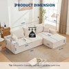110'' Modular Sectional Sofa – L-Shaped Cloud Couch with Chaise, Deep Seat Chenille Sofa, No Assembly - 3 of 4