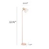 Simple Designs 55.91" Industrial Farmhouse Fusion Adjustable Cage Wire Accent Floor Lamp - 3 of 4