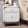 Christopher Knight Home Bansollo End Table - Mirrored: Steel Frame, No Assembly, Rectangular Accent Table with Drawer - 2 of 4