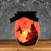 Stony Creek 4.0 Inch Halloween Pre-Lit Small Jar Cat Haunted House Novelty Sculpture Lights - 2 of 4
