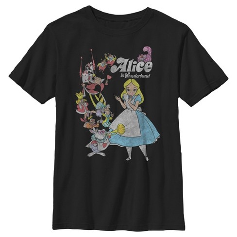 Boy's Alice In Wonderland Distressed Group Shot T-shirt : Target