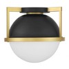 Savoy House Carlysle 1 - Light Flush Mount in  Matte Black/Warm Brass - 4 of 4
