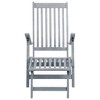 vidaXL Patio Deck Chair with Footrest and Cushion Solid Acacia Wood - 3 of 4