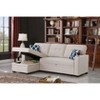VYNXARIA 82inch Width Sectional sofa with storage chaise and cupholder armrest,Beige - 4 of 4
