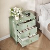 27.5" Fluted Dresser for Bedroom, 3-Drawer Wood Dresser Nightstand with Drawers, Storage Organizer Cabinet for Living Room, Hallway, Entryway - 2 of 4