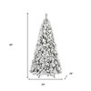 4' Green And White Slender Flocked Pine Christmas Tree - 3 of 4
