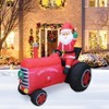 A Holiday Company 6ft Tall Santa on Vintage Tractor, 6 ft Tall, Multi - 3 of 4