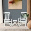 Kozyard High Back Slat Rocking Chair Set Solid Wood Outdoor Rocking Chair Porch Chairs for Indoor Outdoor - 2 of 4