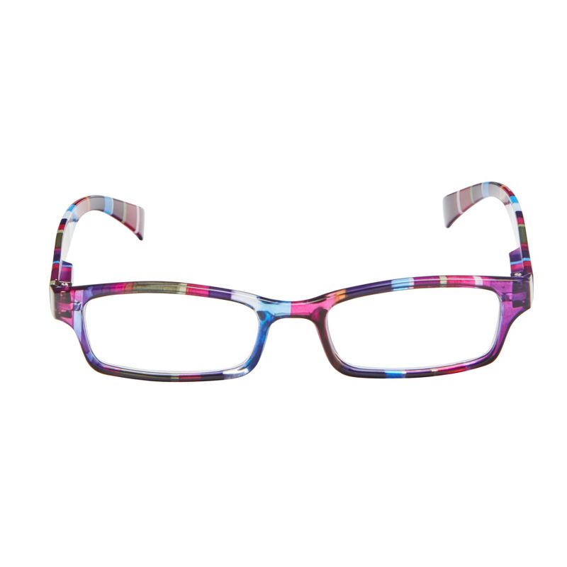 ICU Eyewear Wink Healdsburg Purple Stripe Reading Glasses, 3 of 9