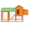 'vidaXL Chicken Coop - Rustic Solid Pine Wood Enclosure with Nesting Box, Resting Area and Run Ramp for Chickens, Rabbits, Ducks, Geese and Birds - 3 of 4