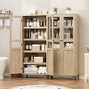 63 Inch Tall Storage Cabinet, Kitchen Pantry 5 Tier Bathroom Cabinet with 2 Doors Adjustable Shelves for Kitchen, Dining Room, Bathroom - 3 of 4