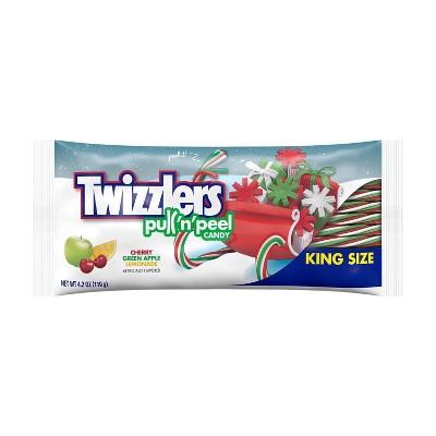 Twizzlers Holiday Pull 'N' Peel Green Apple Cherry & Lemonade King Size - 4.2oz