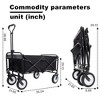 SEVOBAL Utility Storage Carts Extension Series Collapsible Wagon Capacity Expandable Storage All-Terrain Wheels for Outdoor , Black , 21.6"*5.7"*24.2" - 4 of 4